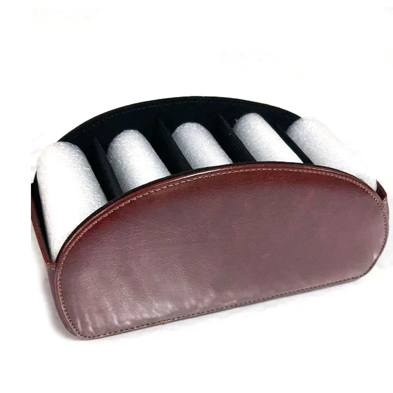 5 Grid Luxurious Pu Leather Organizer Remote Control Phone And TV Holder Desk Storage Box Cosmetics Brush Home Storage Holder