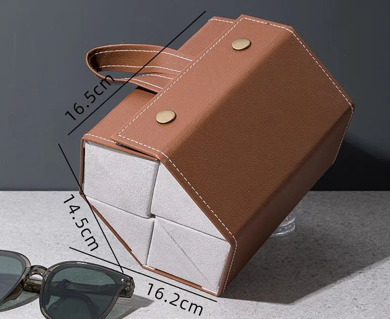 2/3/4/5/6 Grids Sunglasses Organizer Travel Organizers Accessories Storage Box for Glasses Portable FoldableWall Hanging Case