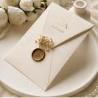 Rustic Floral Wax Seal Wedding Invitation Set